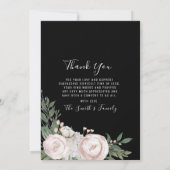  Funeral Memorial Foto Beige Rozen Hartelijk dank Bedankkaart (Achterkant)