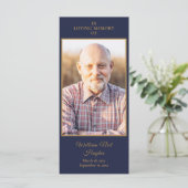 Funeral Memorial Foto Greenery Prayer Kaart (Staand voorkant)