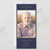 Funeral Memorial Foto Greenery Prayer Kaart (Voorkant)