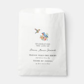 Funeral Memorial | Geheugenvrij vogelzaad behouden Bedankzakje (Voorkant)