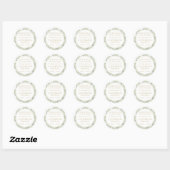 Funeral Memorial Greenery Floral Ronde Sticker (Vel)
