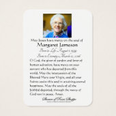 Funeral Memorial Heilige Kaart St. John van het Kr (Achterkant)