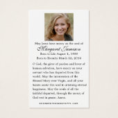 Funeral Memorial Heilige Kaart St. Therese Rozen (Achterkant)