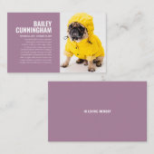 Funeral Memorial in Loving Memory Pet Photo Card Visitekaartje (Voorkant / Achterkant)