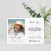 Funeral Memorial In Loving Memory Photo Bedankkaart (Staand voorkant)