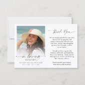 Funeral Memorial In Loving Memory Photo Bedankkaart (Voorkant)