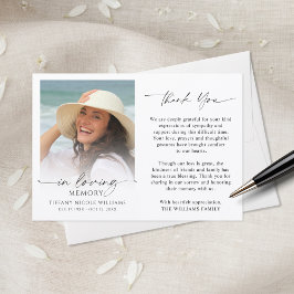 Funeral Memorial In Loving Memory Photo Bedankkaart