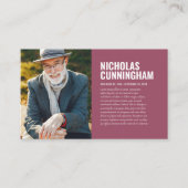 Funeral Memorial in Loving Memory Photo Card Visitekaartje (Voorkant)