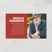 Funeral Memorial in Loving Memory Photo Card Visitekaartje (Voorkant)