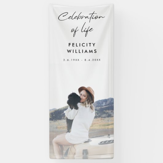 Funeral Memorial | Informele viering van het leven Spandoek (Verticaal)