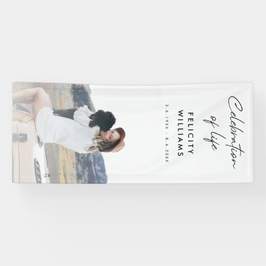 Funeral Memorial | Informele viering van het leven Spandoek (Horizontaal)