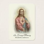 Funeral Memorial Jesus Prayer Heilige Kaart (Voorkant)