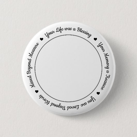 Funeral Memorial Keepomwille Foto Ronde Button 5,7 Cm (Voorkant)