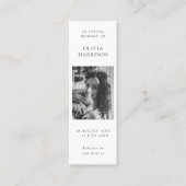 Funeral Memorial Loving Memory Mini Bladwijzer Kaa Visitekaartje (Voorkant)