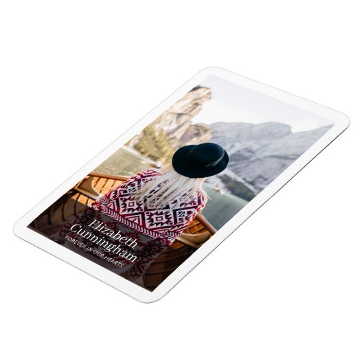 Funeral Memorial Modern and Simple Photo Card Magneet (Linkerzijde)