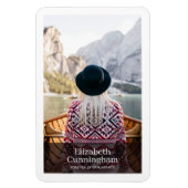 Funeral Memorial Modern and Simple Photo Card Magneet (Verticaal)