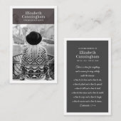 Funeral Memorial Modern and Simple Photo Card Visitekaartje (Voorkant / Achterkant)