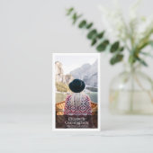 Funeral Memorial Modern and Simple Photo Card Visitekaartje (Staand voorkant)