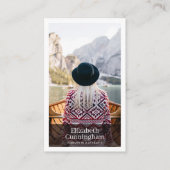 Funeral Memorial Modern and Simple Photo Card Visitekaartje (Voorkant)