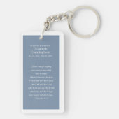 Funeral Memorial Modern and Simple Photo Sleutelhanger (achterkant)