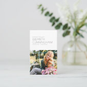 Funeral Memorial Modern minimalist Foto Visitekaartje (Staand voorkant)