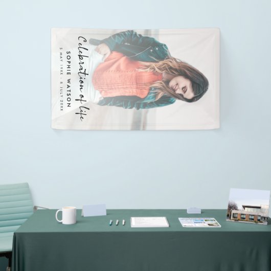 Funeral Memorial Modern Photo Celebration of Life Spandoek (Beurs)