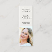 Funeral Memorial Modern Poem Mini Bladwijzer Kaart Mini Visitekaartje (Voorkant)