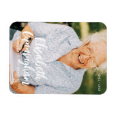 Funeral Memorial Modern Simple Photo Card Magneet (Horizontaal)