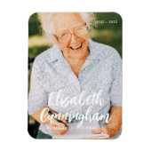 Funeral Memorial Modern Simple Photo Card Magneet (Verticaal)