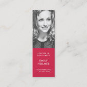 Funeral Memorial | Moderne roze mini-Bladwijzer Ka Mini Visitekaartje (Voorkant)