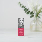 Funeral Memorial | Moderne roze mini-Bladwijzer Ka Mini Visitekaartje (Staand voorkant)