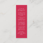 Funeral Memorial | Moderne roze mini-Bladwijzer Ka Mini Visitekaartje (Achterkant)