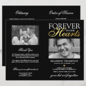 Funeral Memorial Order of Service Photo Programme (Voorkant / Achterkant)