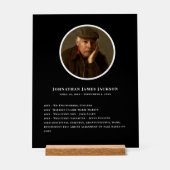 Funeral Memorial - Personal Details Display (Voorkant)