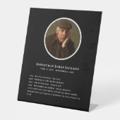 Funeral Memorial - Personal Details Display Reclamebord Met Voetstuk (Voorkant)