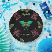 Funeral Memorial Personalized Butterfly Angels Papieren Bordje (Feest)