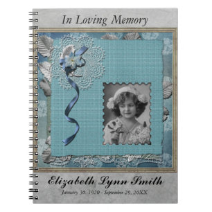 Funeral Memorial Personalized Photo Guestbook Notitieboek