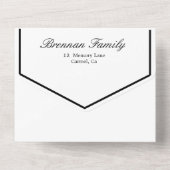 Funeral Memorial Photo Black and White Simple All In One Uitnodiging (Achterkant)