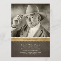 Funeral Memorial Photo Celebration of Life Service