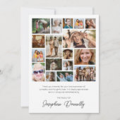 Funeral Memorial Photo Collage Hartelijk dank Bedankkaart (Voorkant)