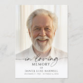 Funeral Memorial Photo In Loving Memory Programmakaart (Voorkant)