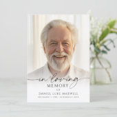 Funeral Memorial Photo In Loving Memory Programmakaart (Staand voorkant)