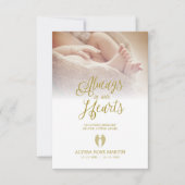 Funeral Memorial Photo Litlle Angel Wings Dear One (Voorkant)