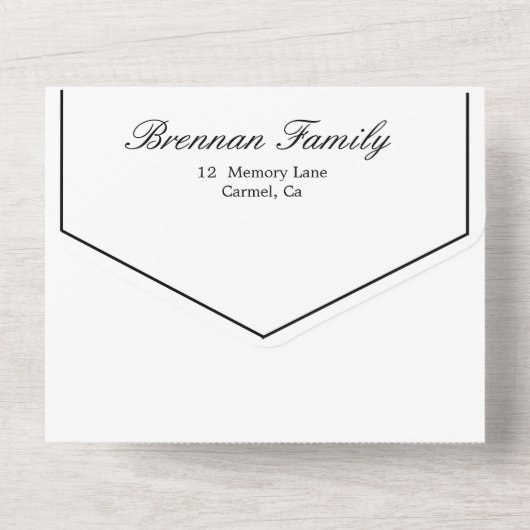 Funeral Memorial Photo Simple Elegant All In One Uitnodiging (Achterkant)