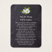 Funeral Memorial Prayer Kaart Foto Daisy Flowers (Achterkant)