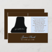 Funeral Memorial Prayer Kaart Fotosjabloon :: 2A (Voorkant / Achterkant)