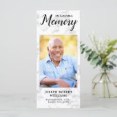 Funeral Memorial Prayer Kaart Sympathie Foto Marbl (Staand voorkant)