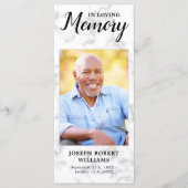 Funeral Memorial Prayer Kaart Sympathie Foto Marbl (Voorkant)