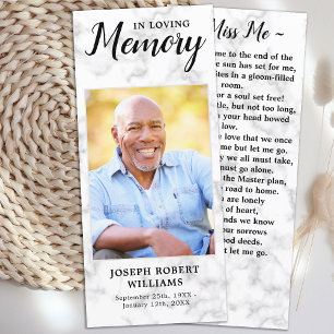 Funeral Memorial Prayer Kaart Sympathie Foto Marbl