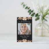Funeral Memorial Prayer Photo Card Visitekaartje (Staand voorkant)